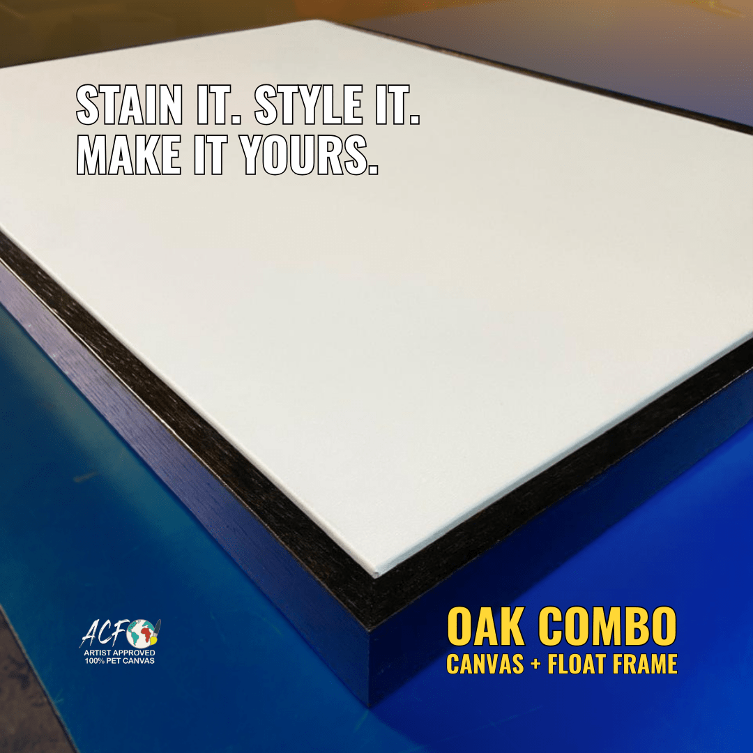 Oak Combo β Box Canvas + Outer Frame Set (Deep Edge) - Art Canvas Factory